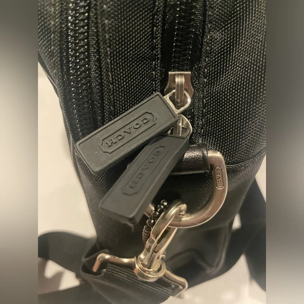 Coach Black Nylon Laptop Bag with Adjustable Strap